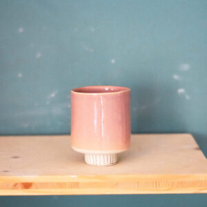 Tasse KAPPU PM - rose Coline, pied rayé noir