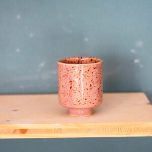 Tasse KAPPU PM - rose Coline, mouchetté marron
