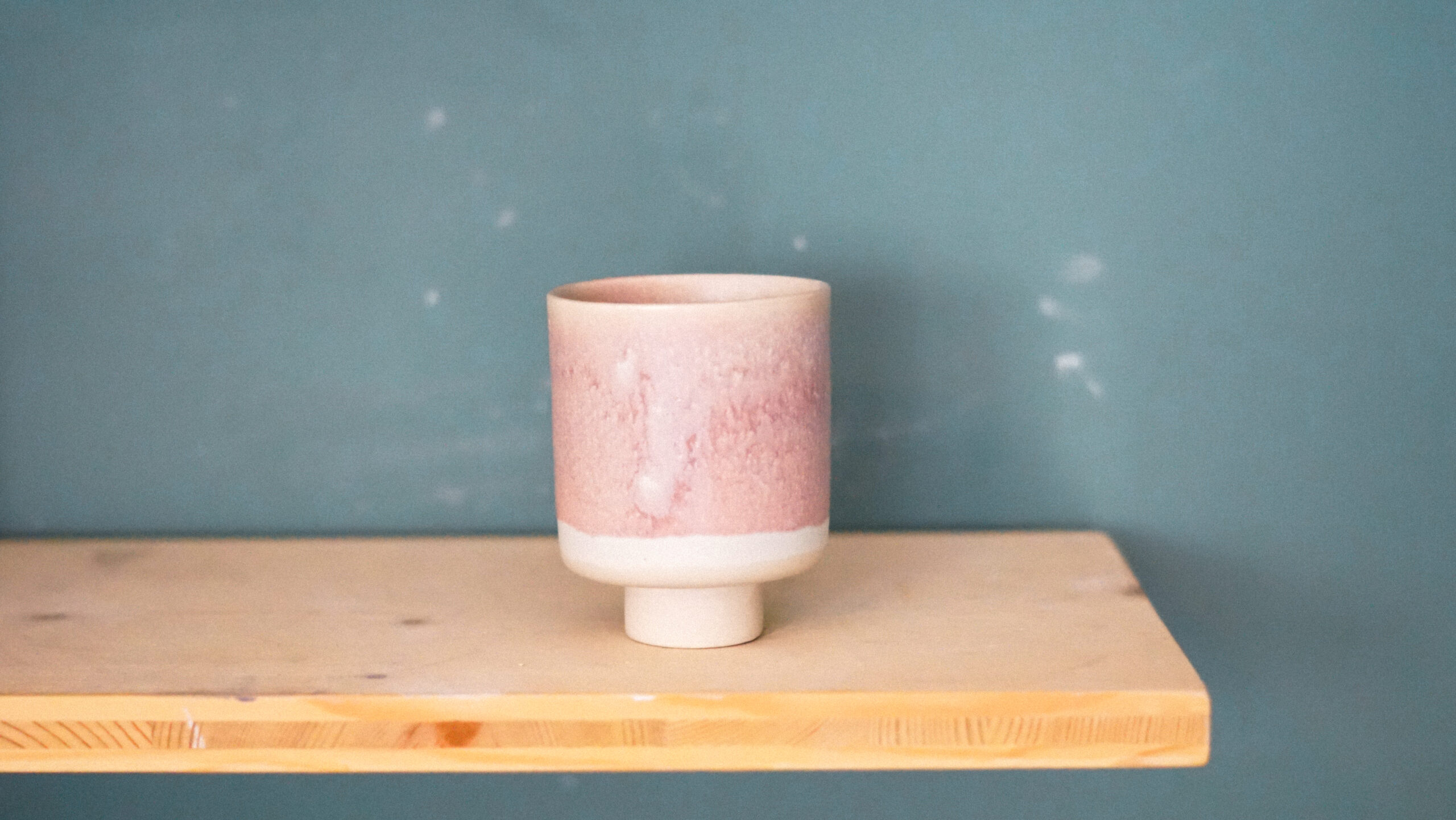 Tasse KAPPU GM - blanc mat et rose Coline
